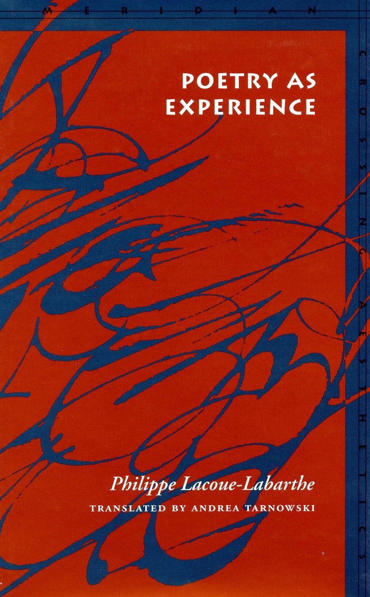 Book cover image for Poetry as Experience ISBN: 9780804734271